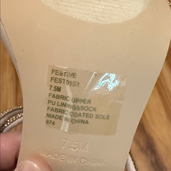 Steve Madden Nude with rose gold bedazzles Strappy Heels - Picture 16 of 16